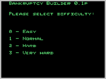 Bankruptcy Builder - Screenshot - Game Title (World) - 256x192