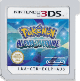 Pokémon Alpha Sapphire - Cart - Front (Australia) - 781x790