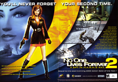 No One Lives Forever 2: A Spy in H.A.R.M.'s Way - Advertisement Flyer - Front (United States) - 3165x2200