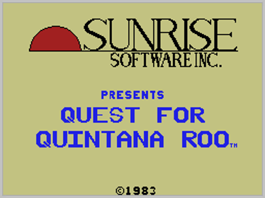 Quest for Quintana Roo - Screenshot - Game Title (North America) - 256x192