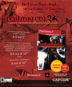Devil May Cry 3: Dante's Awakening: Special Edition - Advertisement Flyer - Front (United States) - 1833x2200