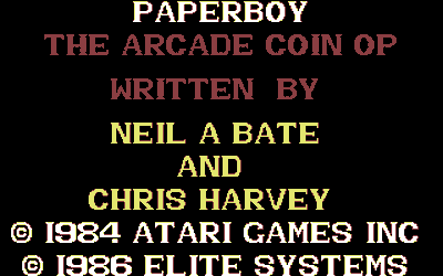 Paperboy - Screenshot - Game Title (World) - 320x200