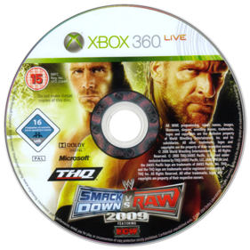 WWE SmackDown vs. Raw 2009 - Disc (Europe) - 900x900