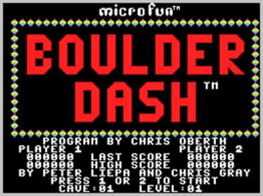 Boulder Dash - Screenshot - Game Select (North America) - 256x192