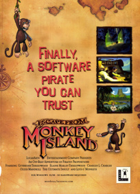 Escape from Monkey Island - Advertisement Flyer - Front (United States) - 1599x2200