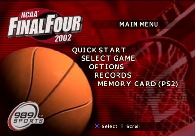 NCAA Final Four 2002 - Screenshot - Game Select (North America) - 640x448