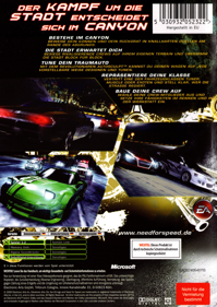 Need for Speed: Carbon - Box - Back (Germany) - 567x800