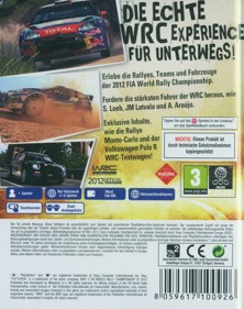 WRC 3: FIA World Rally Championship - Box - Back (Germany) - 960x1215