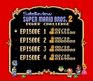 BS Super Mario USA: Power Challenge - Screenshot - Game Select (United States) - 256x224