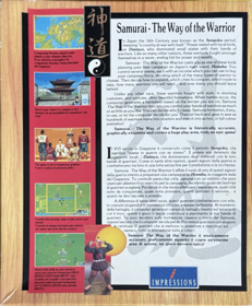 Samurai: The Way of the Warrior - Box - Back (Europe) - 1131x1372
