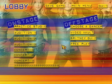 Britney's Dance Beat - Screenshot - Game Select (World) - 800x600