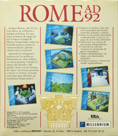Rome AD 92: The Pathway to Power! - Box - Back (Spain) - 1062x1224