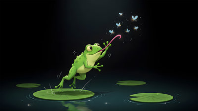 Frogs and Flies - Fanart - Background (World) - 2560x1440
