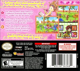 Fancy Nancy: Tea Party Time! - Box - Back (North America) - 768x680