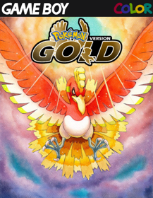 Pokémon Gold Version - Fanart - Box - Front (North America) - 500x646