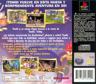 Tomba! 2: The Evil Swine Return - Box - Back (Spain) - 1559x1360