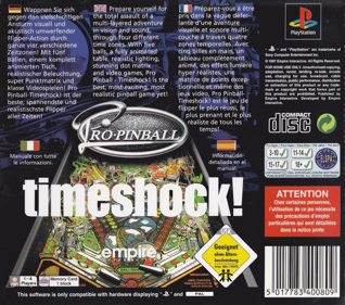 Pro Pinball: Timeshock! - Box - Back (Europe) - 865x763