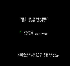 Pong and Head Bounce - Screenshot - Game Title (World) - 256x240