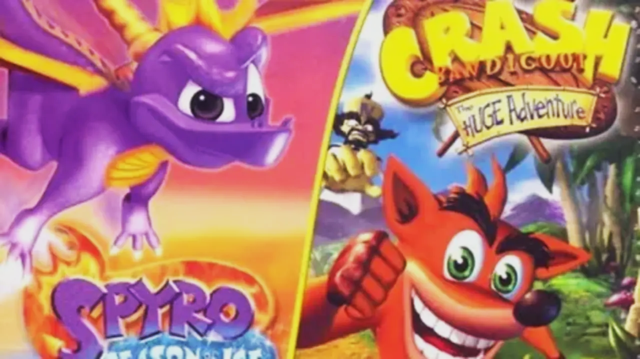 Illustration of Crash & Spyro Superpack: Crash Bandicoot: The Huge Adventure/Spyro: Season of Ice