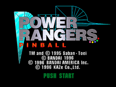 Power Rangers Zeo: Full Tilt Battle Pinball - Screenshot - Game Title (Japan) - 640x480