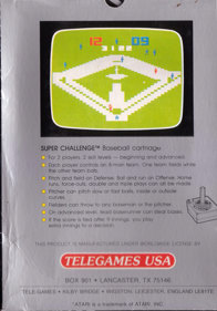 Super Challenge Baseball - Box - Back (Europe) - 600x860
