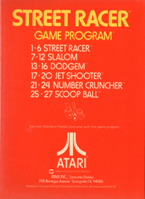 Street Racer - Box - Back (North America) - 600x821
