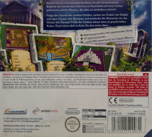 Mahjong Mysteries: Ancient Athena 3D - Box - Back (Germany) - 897x811