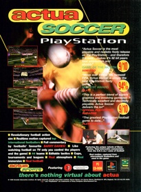 VR Soccer '96 - Advertisement Flyer - Front (United Kingdom) - 2197x3000
