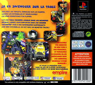 Pro Pinball: Big Race USA - Box - Back (France) - 765x680