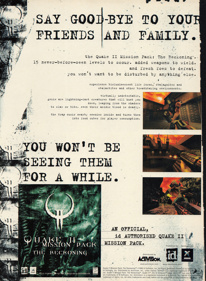 Quake II Mission Pack: The Reckoning - Advertisement Flyer - Front (United Kingdom) - 1613x2200