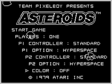 Asteroids - Screenshot - Game Title (World) - 256x192
