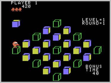 Q*bert's Qubes - Screenshot - Gameplay (North America) - 256x192