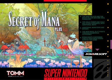 Secret of Mana Plus - Fanart - Box - Front (North America) - 890x640
