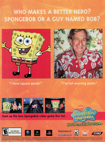 SpongeBob SquarePants: Battle for Bikini Bottom - Advertisement Flyer - Front (United States) - 1634x2200