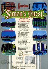 Castlevania II: Simon's Quest - Box - Back (Europe) - 561x800