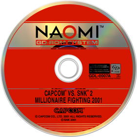 Capcom Vs. SNK 2 Millionaire Fighting 2001 - Disc (North America) - 1268x1268