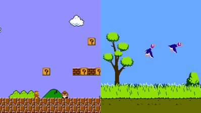 Super Mario Bros. / Duck Hunt - Fanart - Background (World) - 6827x3840
