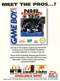 NHL Hockey 95 - Advertisement Flyer - Front (United Kingdom) - 2417x3240