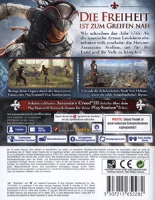 Assassin's Creed III: Liberation - Box - Back (Germany) - 600x770