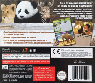 Zoo Vet: Endangered Animals - Box - Back (France) - 1335x1168