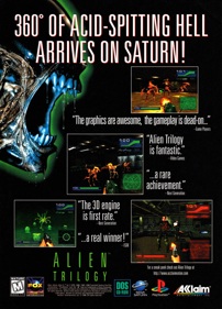 Alien Trilogy - Advertisement Flyer - Front (North America) - 1188x1650