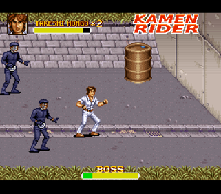 Kamen Rider: Kyoufu! Fukkatsu no Shokkaa Gundan!! - Screenshot - Gameplay (World) - 256x224