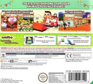 Animal Crossing Happy Home Designer - Box - Back (Europe) - 882x800