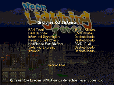 Neon Lightning Force (DreamBOR Edition) - Screenshot - Game Select (World) - 960x720