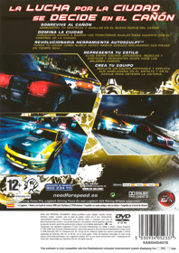 Need for Speed: Carbon - Box - Back (Spain) - 1522x2156