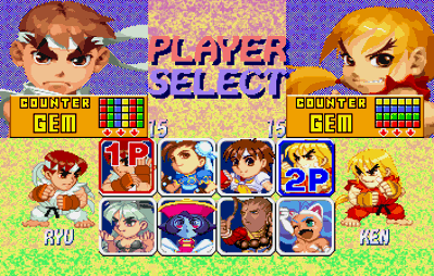 Super Puzzle Fighter II Turbo - Screenshot - Game Select (World) - 352x224