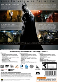 Batman: Arkham Origins - Box - Back (World) - 1063x1500