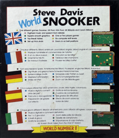 Steve Davis World Snooker - Box - Back (Europe) - 1157x1351