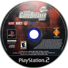 NCAA Gamebreaker 2001 - Disc (North America) - 984x978