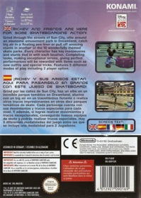 Disney Sports: Skateboarding - Box - Back (Europe) - 483x680